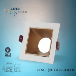 Ural Beyaz-Gold Dekoratif Kasa