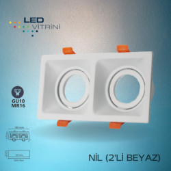 Nil Beyaz Kare 2’Lİ Dekoratif Kasa