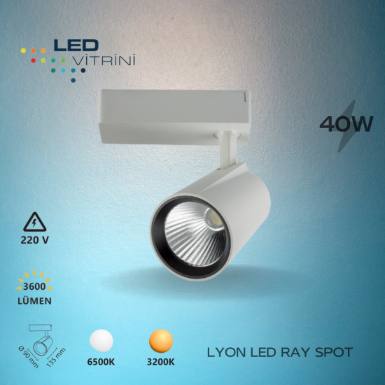 40 Watt Ray Spot Beyaz (Lyon)