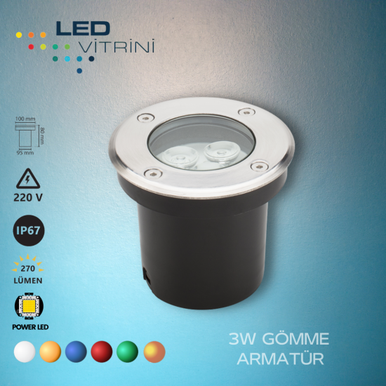 3W Gömme Armatür