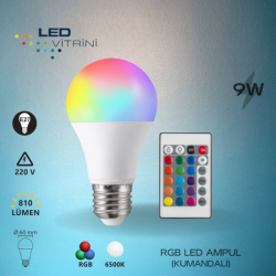 9W RGB Ampul Kumandalı