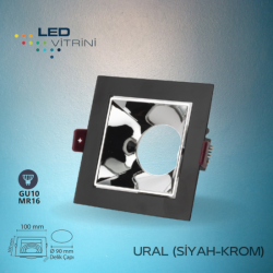 Ural Siyah-Krom Dekoratif Kasa