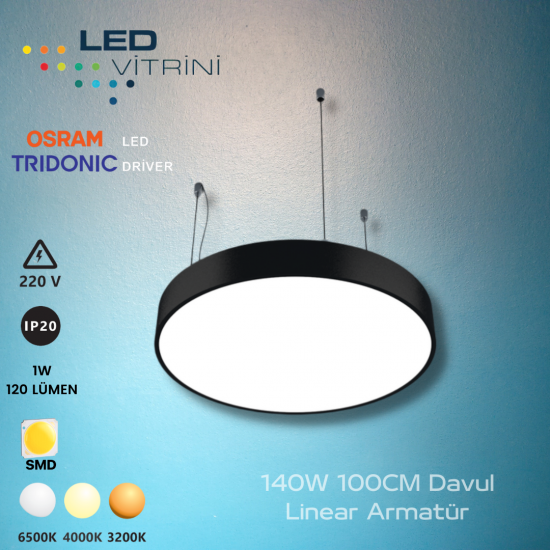 140W 100CM Davul Armatür