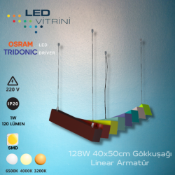 128W 40x50cm Gökkuşağı Linear Armatür
