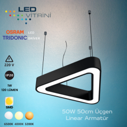50W 50cm Üçgen Linear Armatür