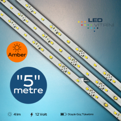 Tek Çipli Şerit Led-2835 (Amber) Tek Çipli Şerit Led-2835 (Amber)