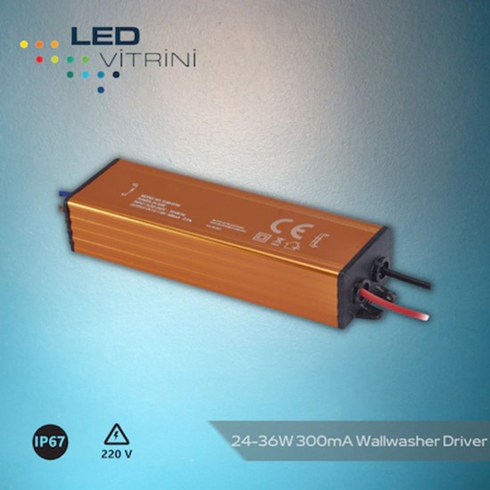 24-36W 300mA Wallwasher Led Driver Sürücü-Adaptör-Balans-Trafo