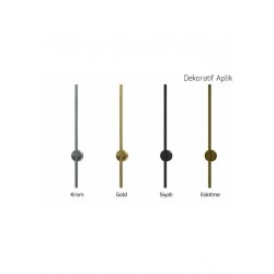 Dekoratif Aplik Lavanta Aplik Krom - Gold - Eskitme - Siyah